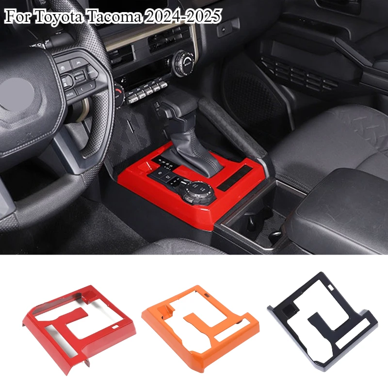 

For Toyota Tacoma 2024-2025 ABS Black /Red/Orange Car Gear Shift Panel Cover Decorative Interior Car Accessories