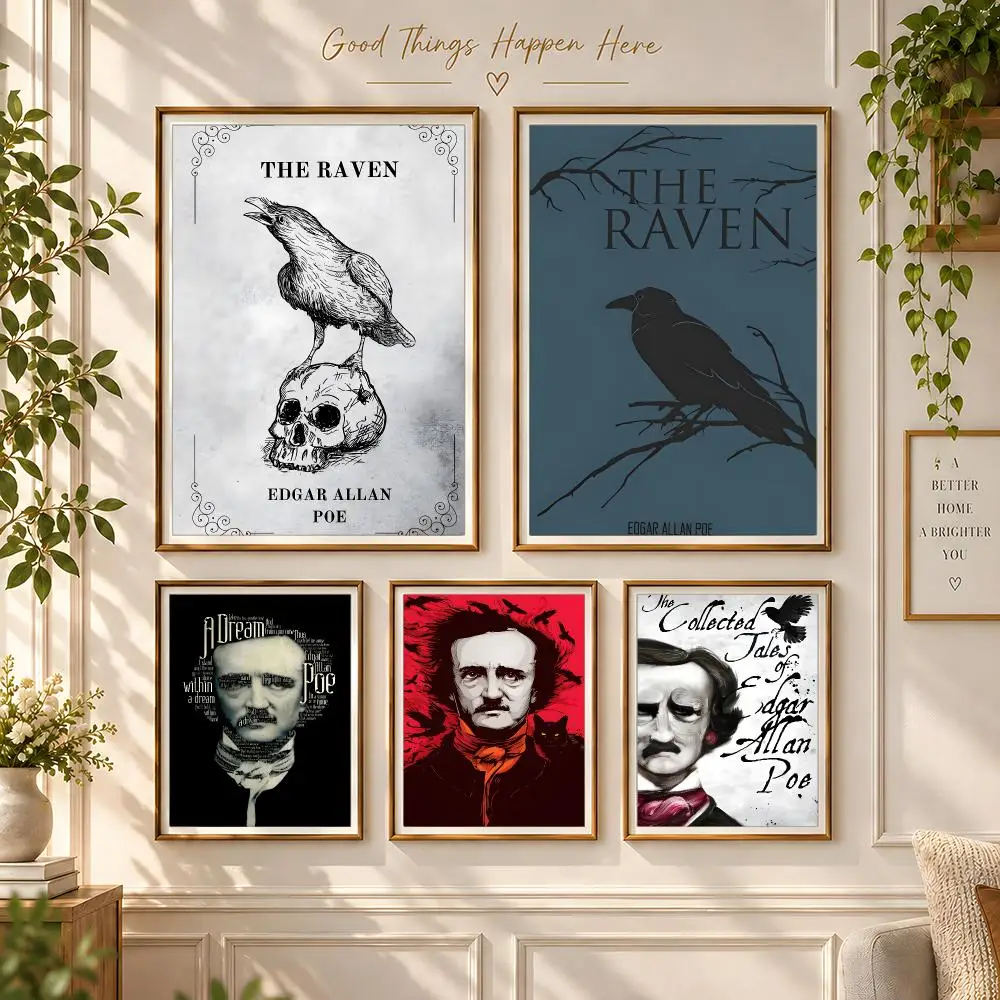 Writer Gothic Literature Edgar Allan Poe Poster Decorative Mural Wall Art Print Unframed Housewarming & Home Decor Gift