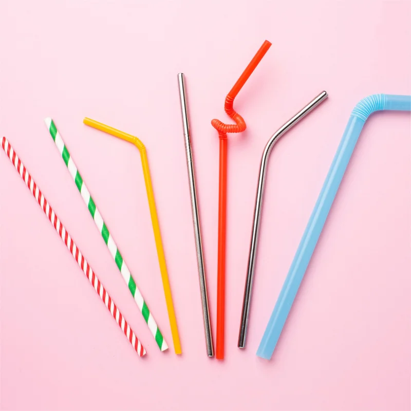 10 00piece.Custom.Paper Straws Biodegradable Disposable Custom Colorful Printing  Flat Straight Tips Curly Beverage Drinking