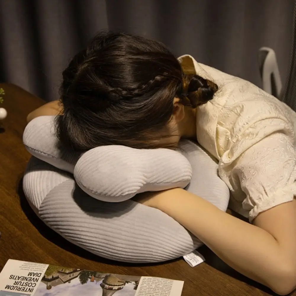 

Double-sided Flower Office Nap Pillow Plush&Ice Silk Support Bear Pillow Stuffed Toy Hand Hold Stuffed Sunmer Nap Pillow