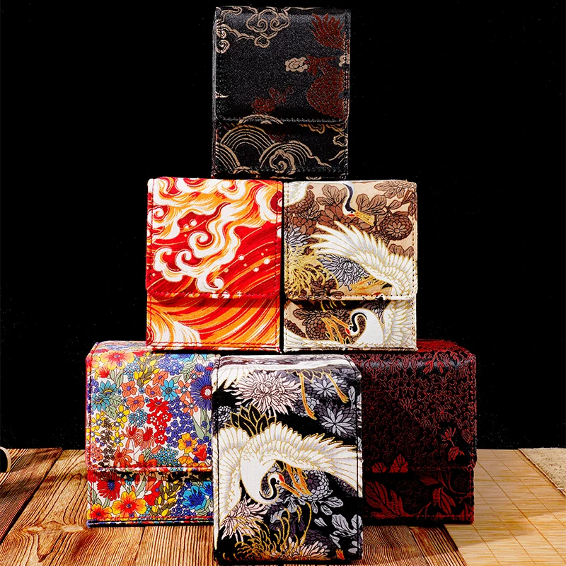 100+ Trading Card Deck Box Holder With Display Window Flower Series TCG Game Magnetic Closure Card Organizer Storage Box Gift