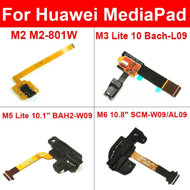 Earpiece Port Audio Jack Flex Cable For Huawei MediaPad M2-801W 803L M3 Lite 10 M5 Lite 10.1In M6 10.8In Audio Flex Ribbon Parts