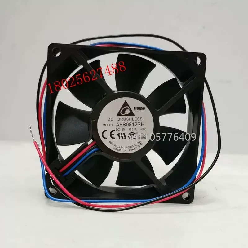 XINYI New Original Delta Fan AFB0812SH for 12V 80x25mm 3-Wire Inverter Cooling Fan Compatible with 24V Systems 0728