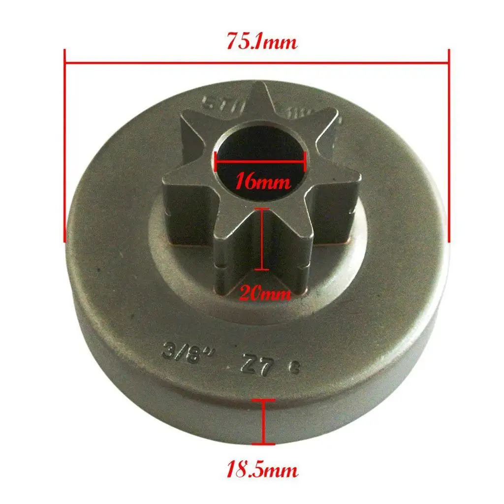 Sprocket Clutch Drum Chainsaw Part Maintenance Tool for Chainsaw MS380 MS381 16 Inch Compatible