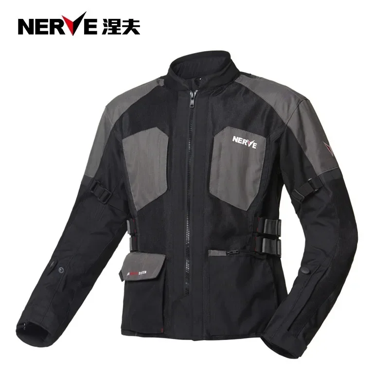 

NERVE Motorcycle Jacket Summer Mesh Breathable Motorcycle Wear Racing Rally Jacket Men's and Women's Fall Resistant Jacket