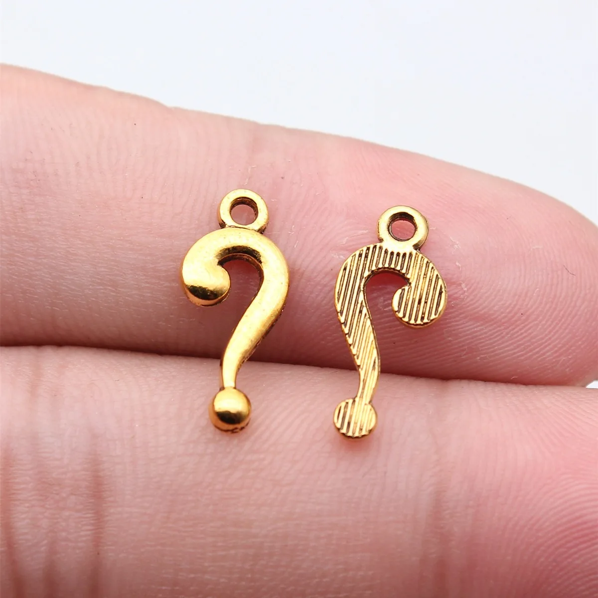 WYSIWYG 20pcs 18x8mm Question Mark Charm Pendants For Jewelry Making Question Mark Pendants Charm Question Mark