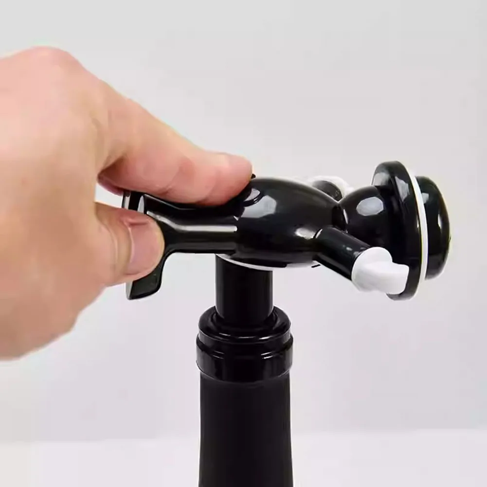Black Cool Man Bottle Opener Effortless Wine Screw Remover Red Wine Stopper Beer Bottle Open Tool view 2