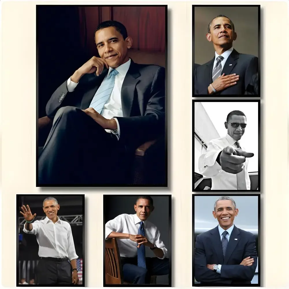 Person Politician Barack Hussein Obama Poster High Grade HD Indoor Art Prints for Home Interior Decoration and Present Ideas