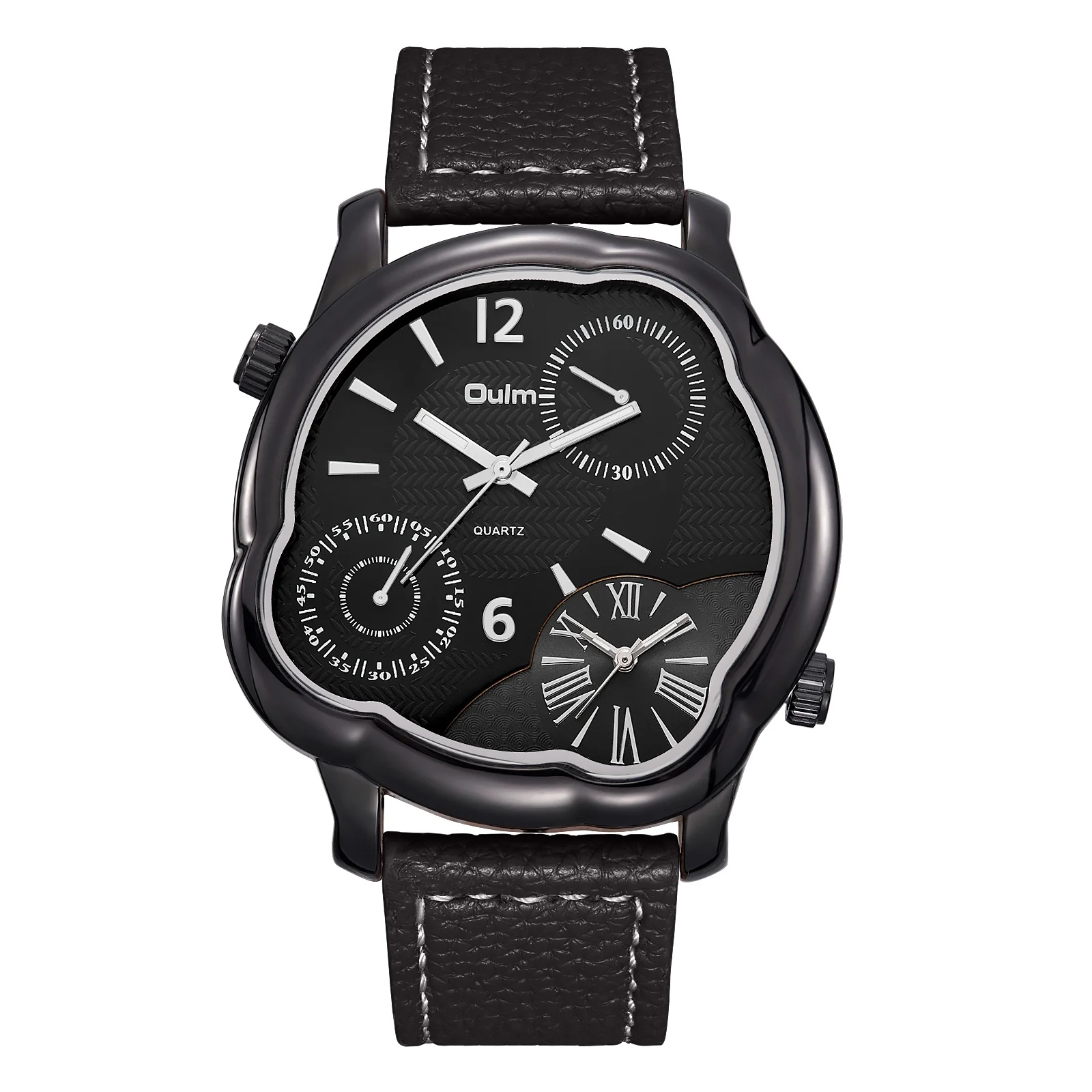 European and American trendy large dial irregular-shaped quartz watch