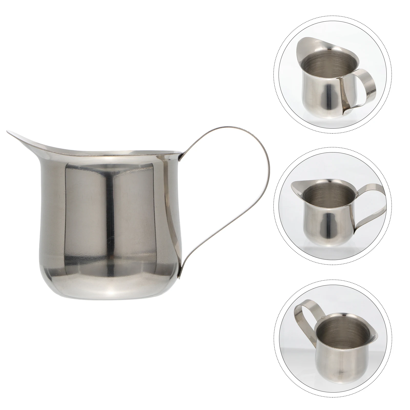 Taza de leche de acero inoxidable, jarra para espumar para cafetería, hogar, Hotel, cocina, práctico hogar, Latte, Mocha, Simple, 1 ud.