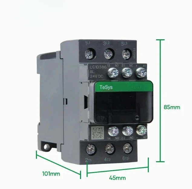 FOR DC contactor LC1D386BL LADTBDL dedicated LC1D256BD DC24V Purple Copper Coil LC1D09SD DC72V 9A 1 open 1 closed