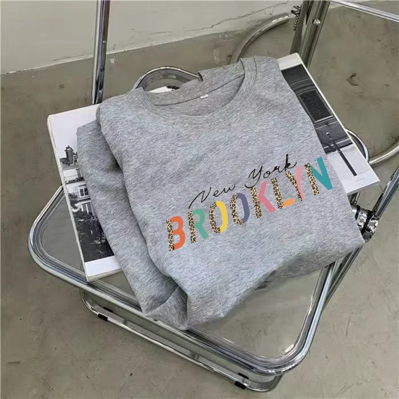 Summer Fashion Letter Rainbow Style Print Loose Comfortable Round Neck Short Sleeve Large Size Dress