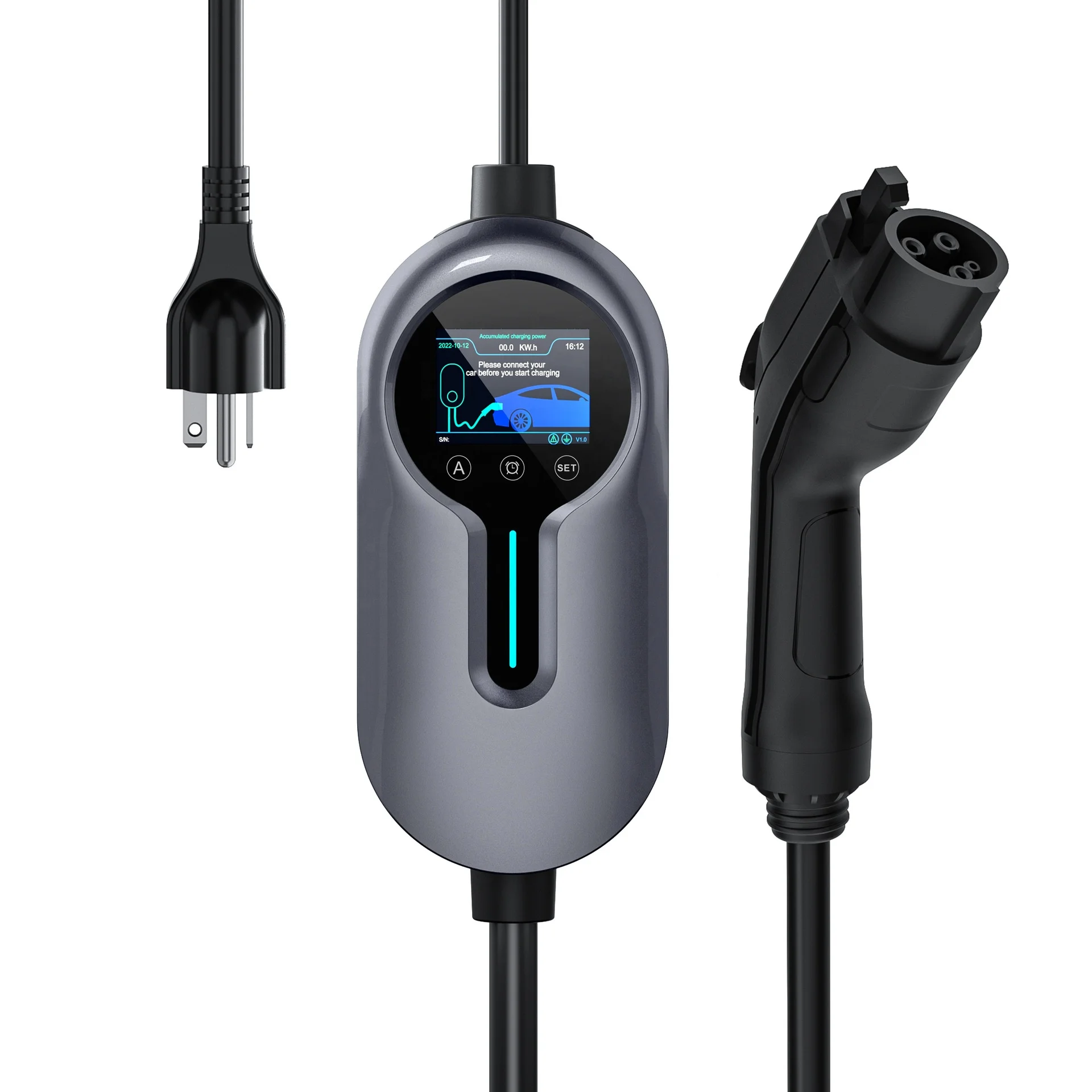 2024 Hot sales European market RDC 16A Level 2 Ac Evse Portable Ev 110-380V Electric Vehicle Car Charger Station