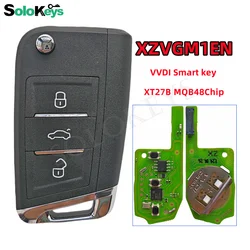 SOLOKEYS XZVGM1EN VVDI Xhorse specjalny klucz płytka drukowana wyłącznie dla VW Volkswagen inteligentny klucz samochodowy XT27B MQB48 Chip 3 przyciski