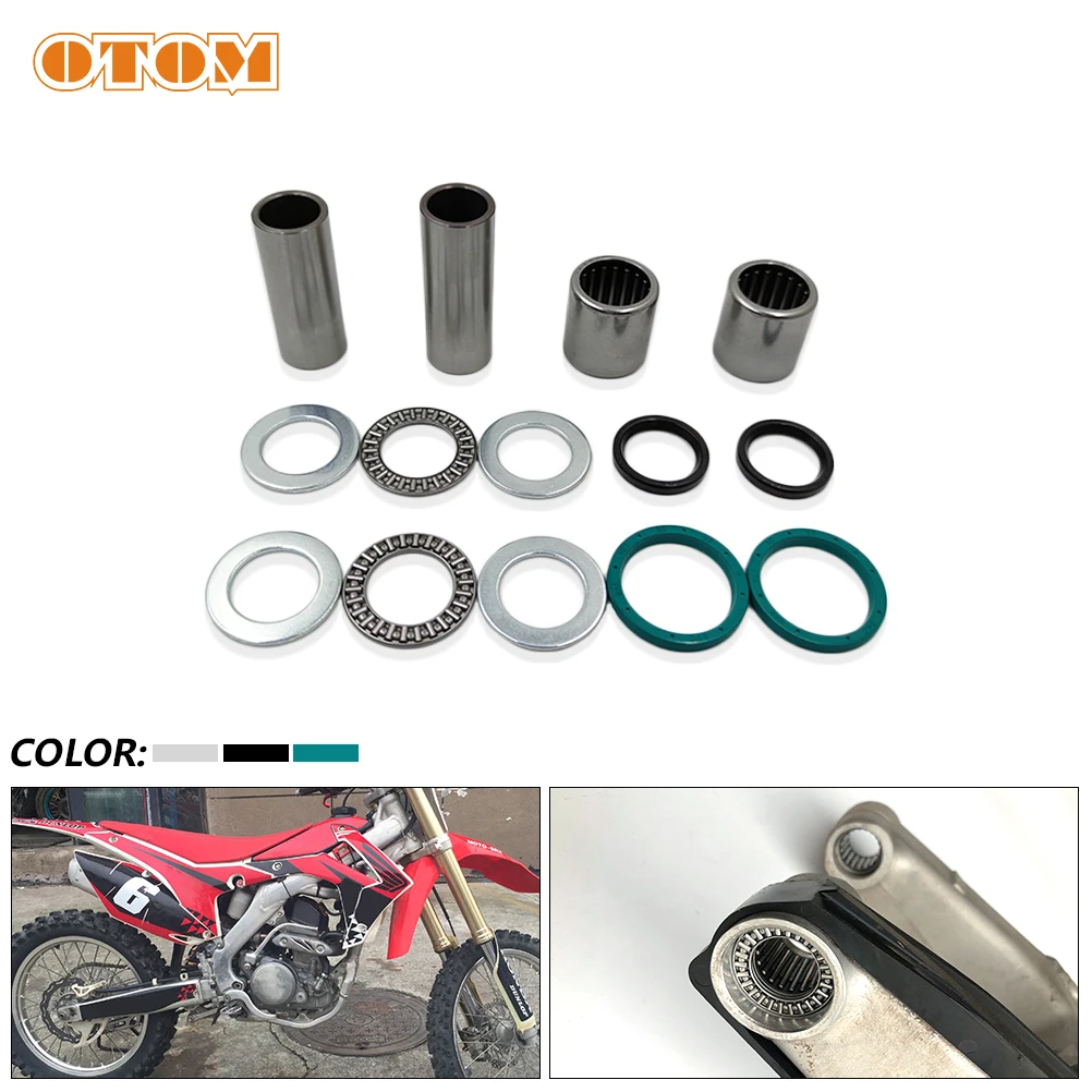 

OTOM For HONDA CRF250R CRF450R Thrust Needle Flat Roller Bearings W/ Washers Motorcycle Swing ARM Oil Seal Kit Maintenance Parts