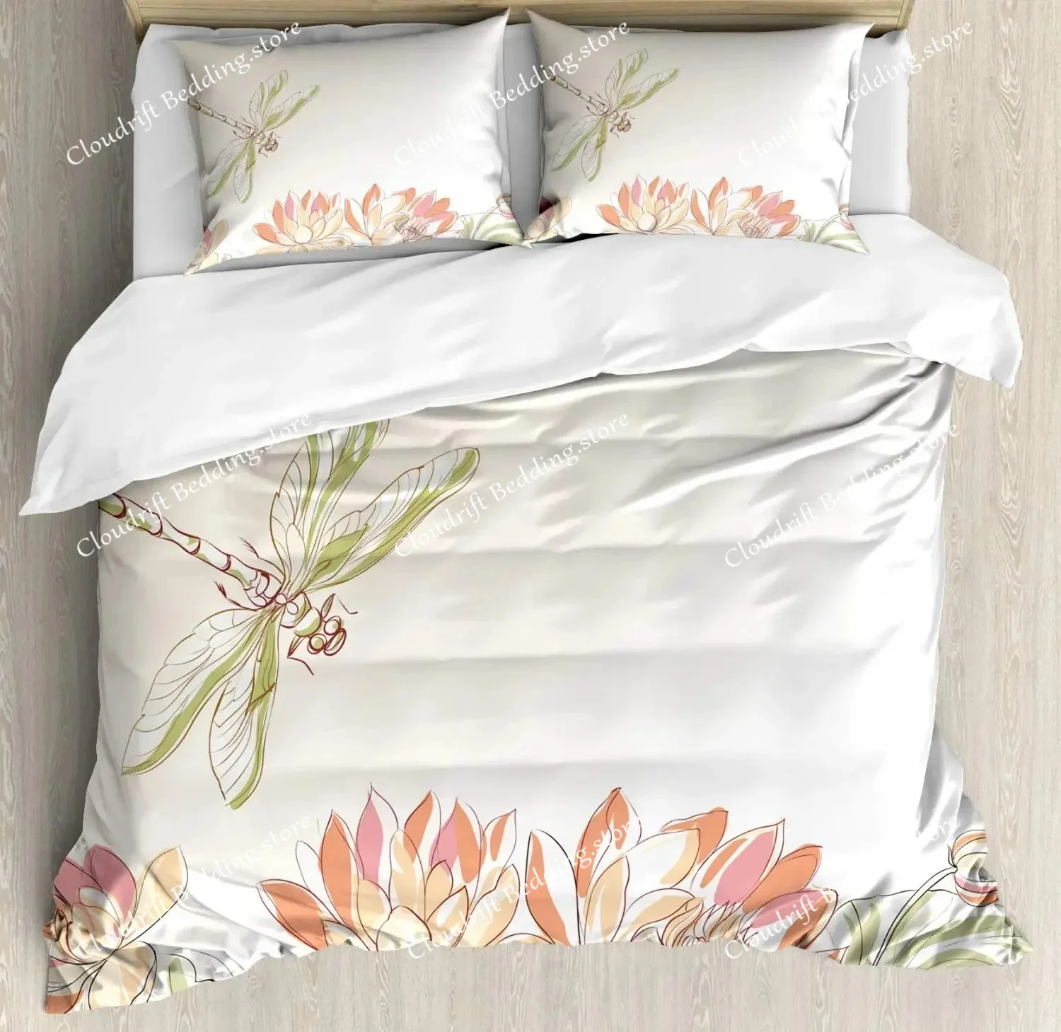 Dragonfly Comforter Cover Queen Size Bedding Set For Kids Boy Girl Room Decor Duvet Cover Set Quilt Cover Full King Size