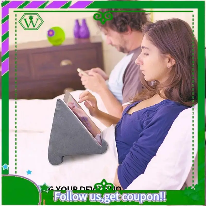 Reliable-Cushioned Multi-Functional Tablet And Phone Stand For Bed Support, Black Laptop Holder Bracket
