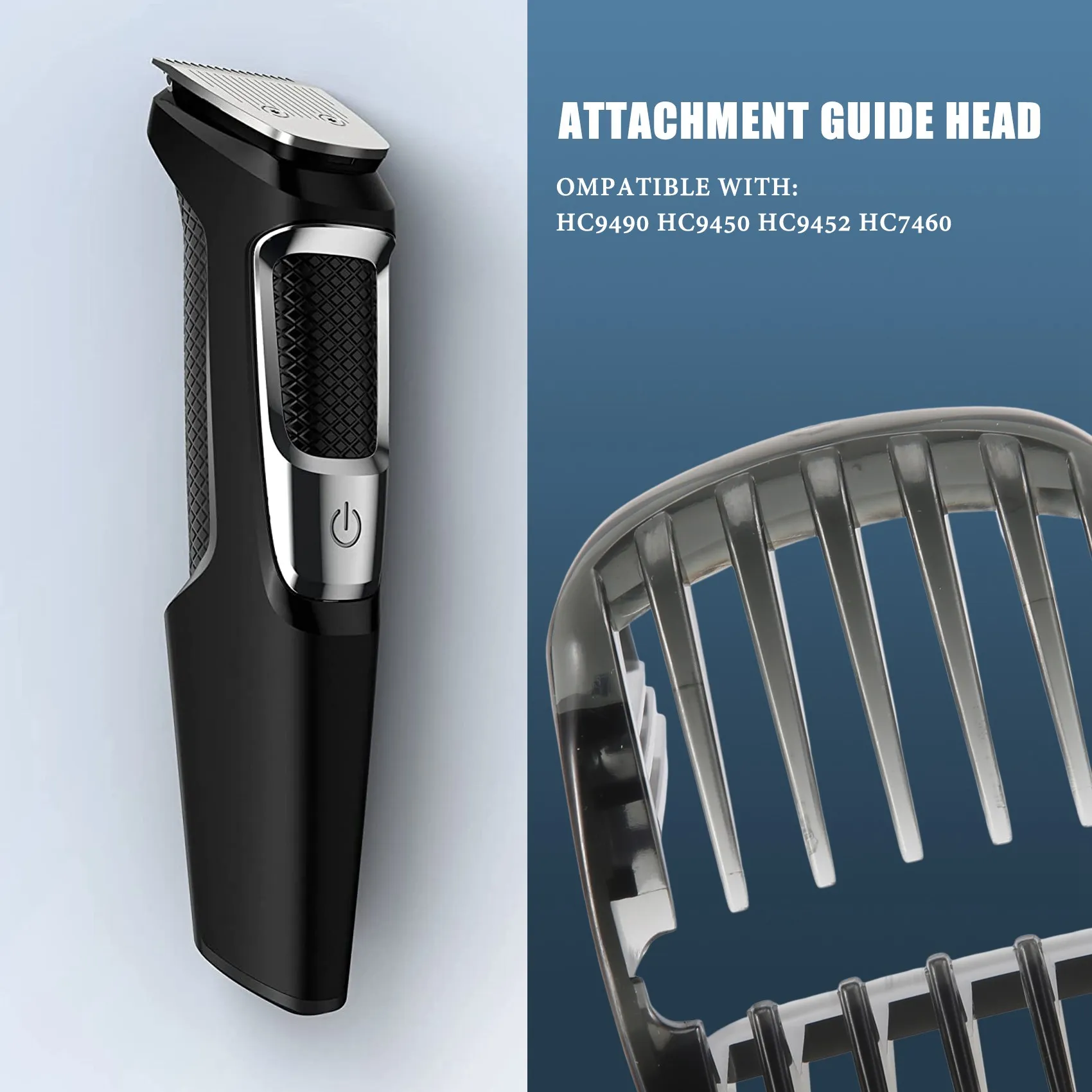 Beard Trimmer Hair Trimmer Attachment Guide Comb/Head Blade Parts 1-7mm for Philips HC9490 HC9450 HC9452 HC7460