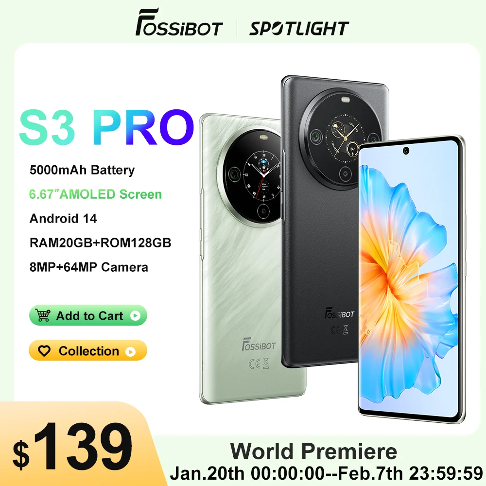 [World Premiere] FOSSiBOT S3 PRO Smartphone 6.67