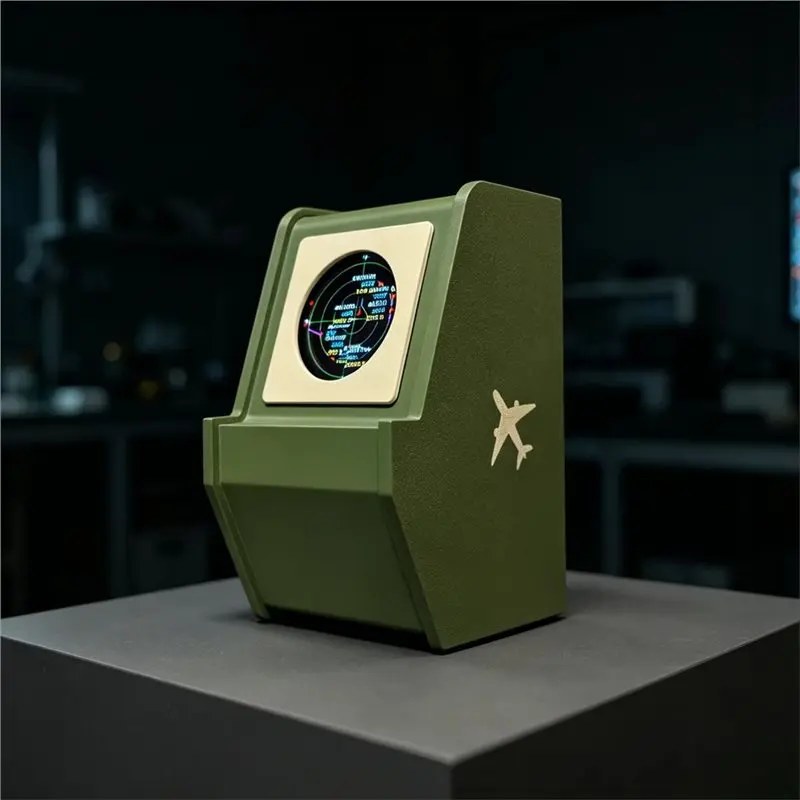 For car-3D Printed Case ADS-B Flight Tracker Gadget USB-C Powered Sonar Grid Screen Airplane Radar Monitor Live Tracking