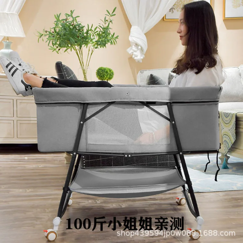 Cũi, Giường Cũi Em Bé, Phong Cách Châu Âu Cũi, Gấp Gọn, Đa Chức Năng Di, Sơ Sinh Trẻ Em Giường