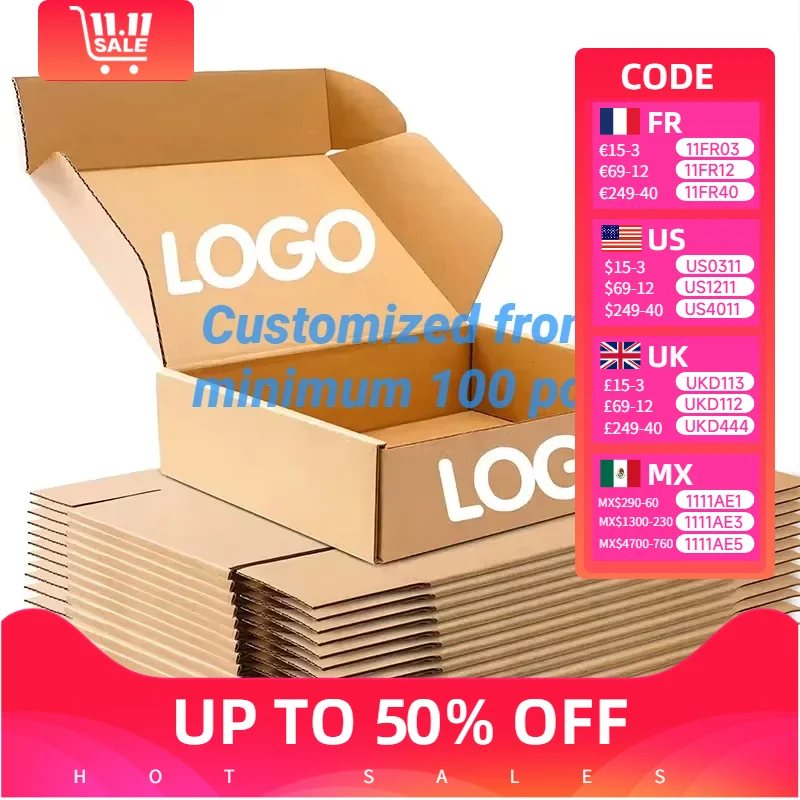 

Custom Logo Corrugated Mailer Boxes – Cardboard Gift Packaging with Flat Pack Shipping for Bulk Wholesale