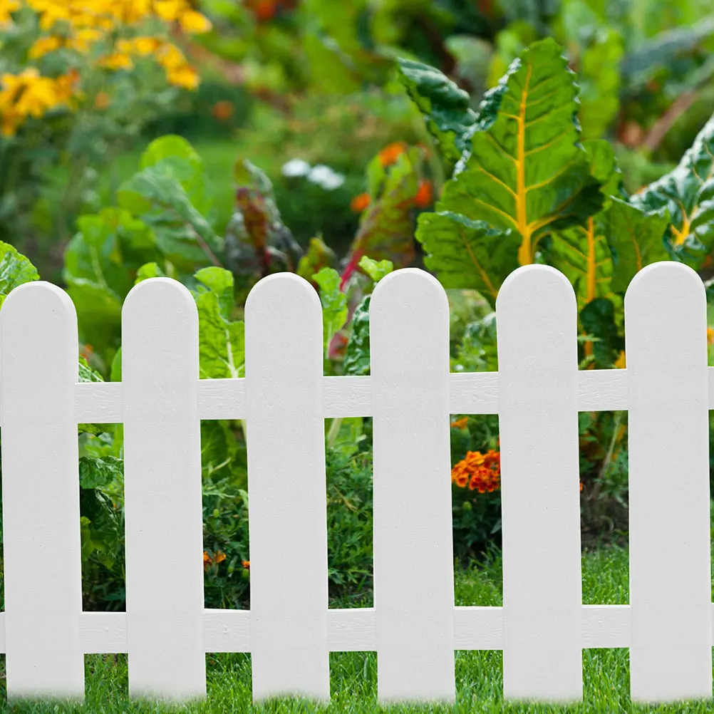

1 set 2 Wood 50x30 PVC Garden Panels Base Flowerbed Edging Yard Garden Pvc Flowerbed Border Fence Fence Border Decorations