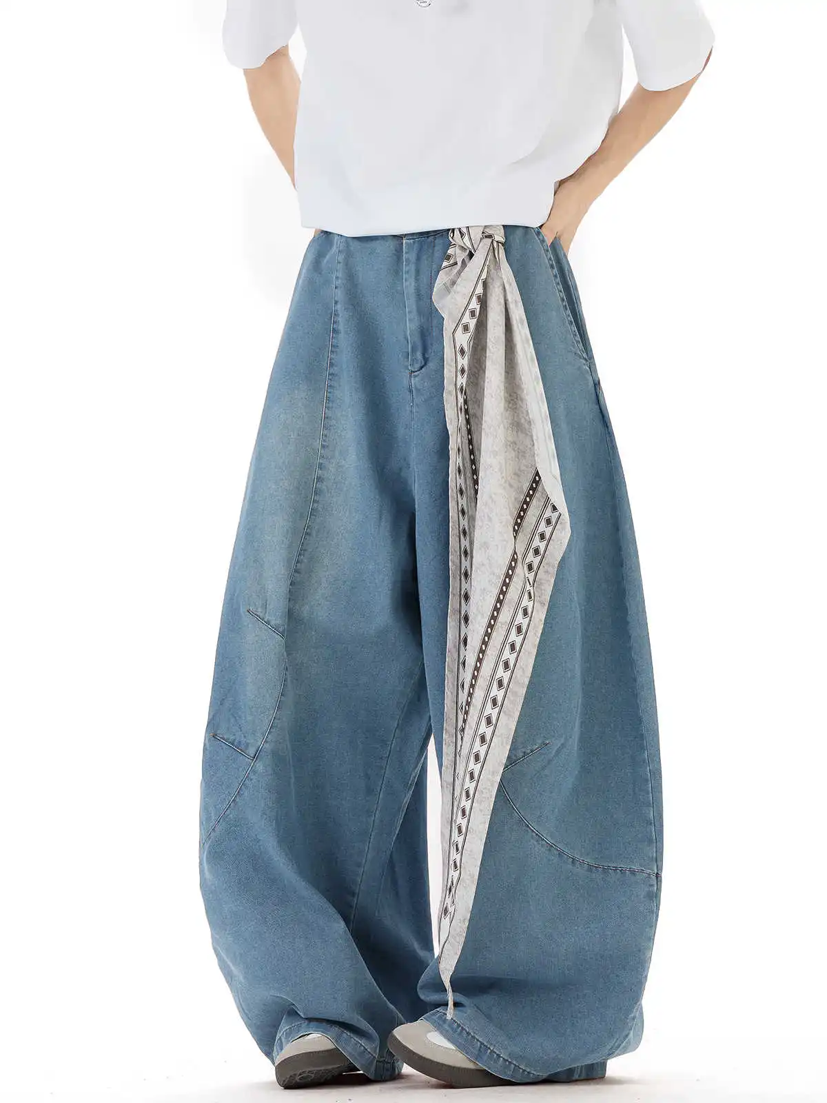 Femmes bleu clair Baggy maman jean Harajuku Vintage Y2k Denim pantalon japonais années 2000 Style surdimensionné petit ami jean pantalon vêtements