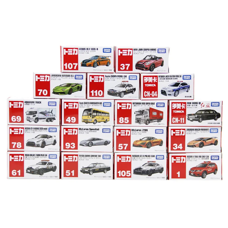 Tomica Cars Toys For Boys Holiday Gifts TOMY DOMEKA Pocket Alloy Car Model Car Boy Digger Sports Car Fire Truck Classic