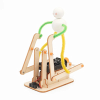 DIY Running Robot Science Toys Children Technologia Experimental Tool Kit Learning Educational Wooden Puzzle Games for Kids G23