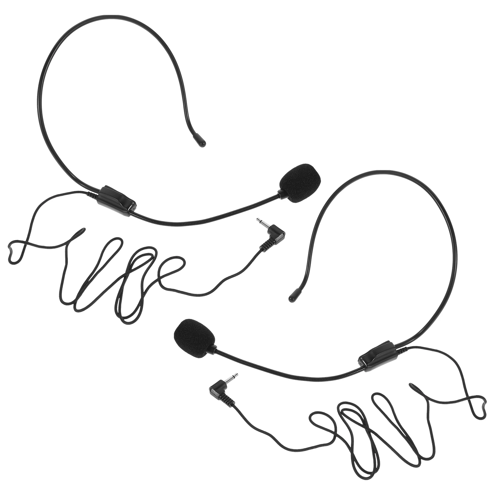 

2pcs Headset Microphone Condenser Vocal Wired for Voice Amplifier Ultra Micro 5mm Audio Transmission Pure Sound