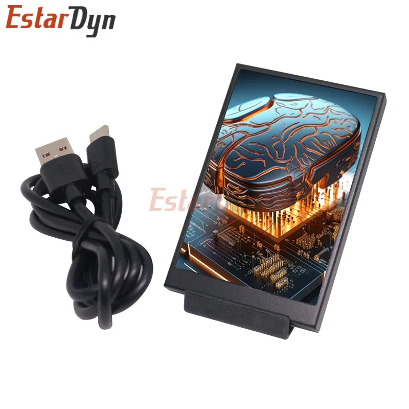 Layar Sekunder IPS Tipe C 3.5 Inci untuk Komputer CPU GPU RAM HDD Tampilan 320*480 Monitor LCD USB Bebas AIDA64 Windows 10 11