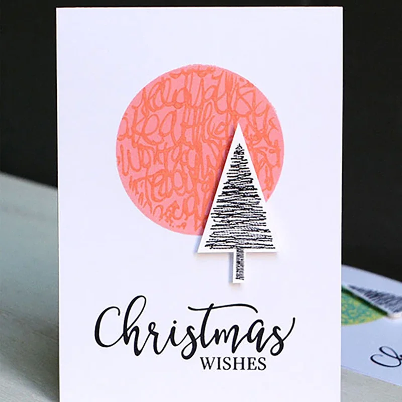 New Merry Christmas English Words timbri trasparenti per fai da te creazione di biglietti di auguri Album Scrapbooking No Metal Cutting Dies