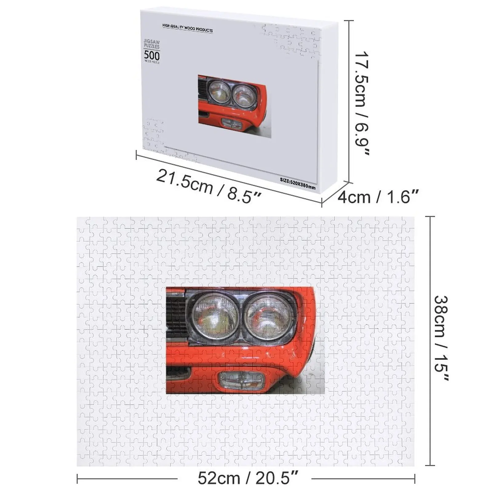 1969 Fari per auto sportive classiche Puzzle Nome in legno personalizzato Giocattolo in legno Nome in legno Puzzle personalizzato personalizzato