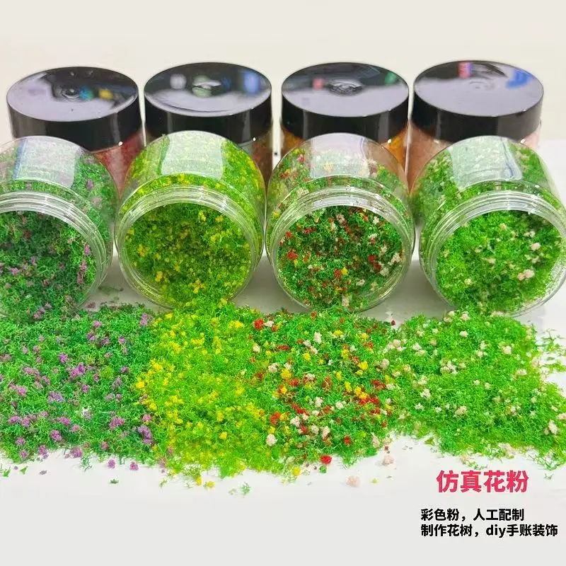 

50ml Simulation Plastic Tree Powder Fake Pollen 1-3 Mm Color Model Tree Making Model Train Railway Decoration Shrub Diorama