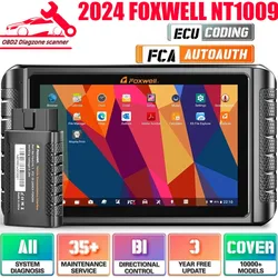 FOXWELL NT1009 Bluetooth OBD2 Car Diagnostic Tools All System 35+ Reset Bi-directional ECU Coding OBDII Automotive Scanner