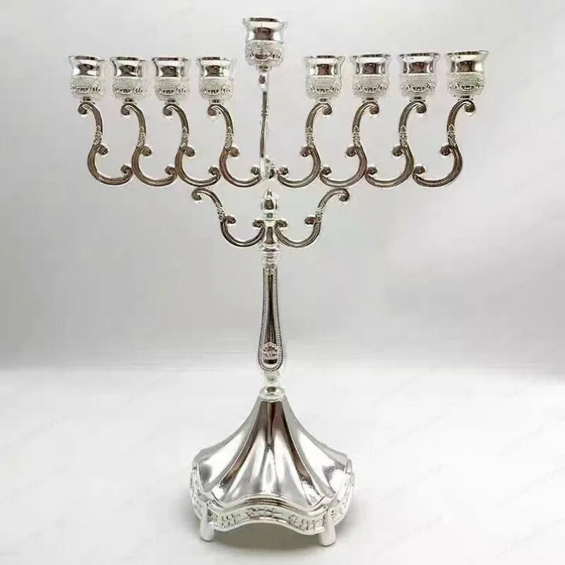 

Европейский девятиконечный золотой подсвечник, девятиконечный подсвечник-штатив, изысканный декор, подсвечник для свечей, серебряный подсвечник