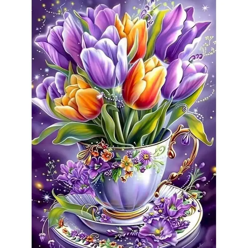 

GATYZTORY Coloring By Numbers Vase Landscape Drawing On Canvas HandPainted Art Gift DIY Painting By Numbers Flower Kits Home Dec