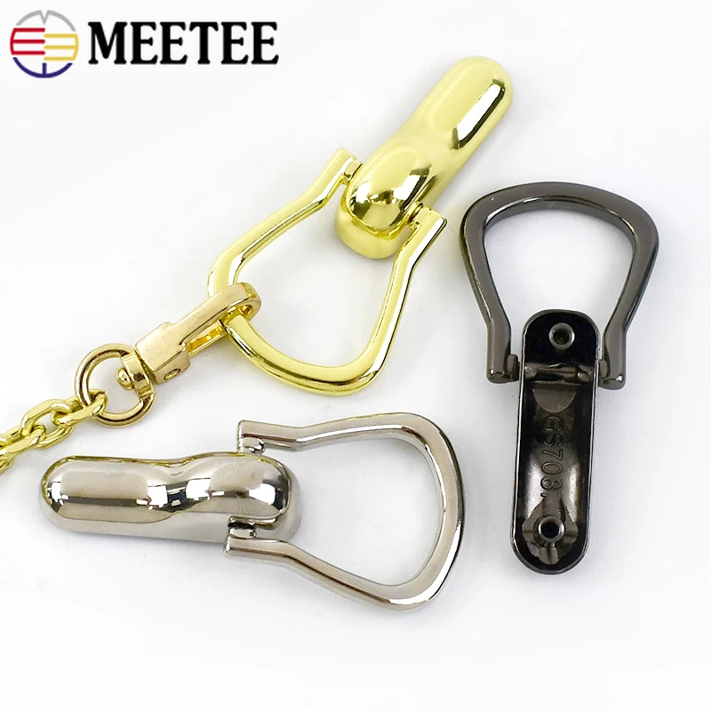 2/4/10Pcs Meetee Metal Side Clip Buckle Handbag Connector Clasp Bag Strap Hanger Ring Hooks DIY Hardware Accessory