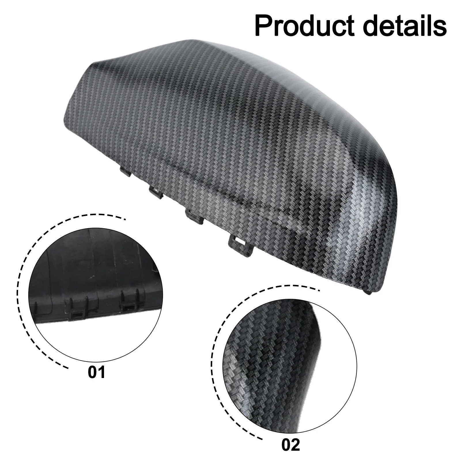 

Carbon Fiber Mirror Covers Vehicle Mirror Protection Wing Mirror Cap Seamless Fit Design Sleek Carbon Fiber Style