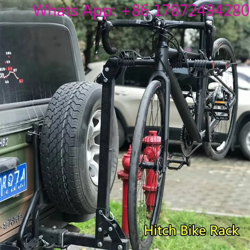 Steel Extension Hitch Mount Bicycle Carrier Rear Bike Rack for Car-for 1-3 Road Bikes