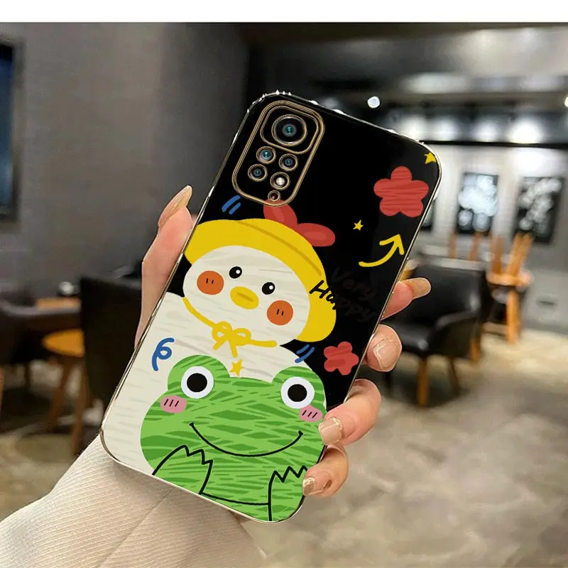 جراب هاتف فاخر مطلي بطلاء فرودبطة ، غطاء لشاومي ريدمي نوت 11 ، 4G ، 11Pro Plus ، 10 Pro ، 11S ، 12Pro Plus ، 12 ، 9S ، 8 Pro