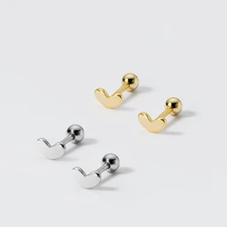 La Monada Small Heart Womens Earrings Silver 925 Ear Piercing Screw 925 Silver Earrings For Women Silver Stud Earrings Girls Nut