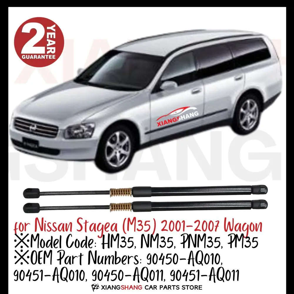 

2pcs Rear Tailgate Damper for MNissan Stagea (M35) 2001-2007 Wagon WITH SPRING Trunk Boot Gas Charged Gas Struts