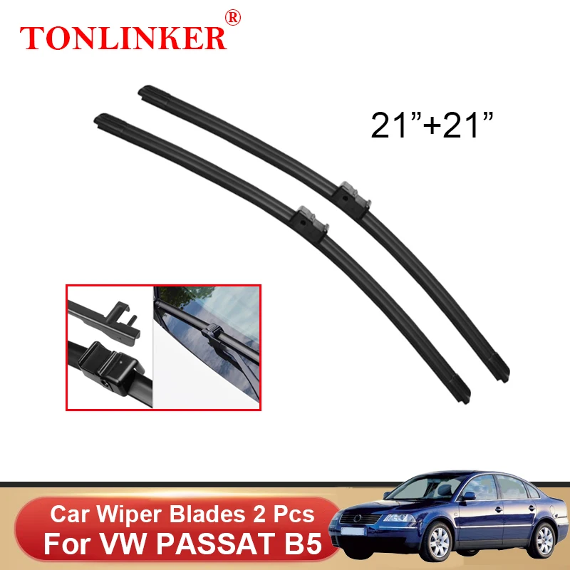 

TONLINKER Car Front Windscreen Wiper Blades For Volkswagen VW PASSAT B5 B5.5 2000 2001 2002-2005 Accessories Wiper Blade Brushes