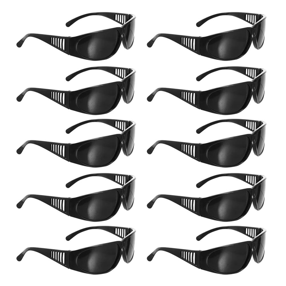 

10 Pairs Welding Goggles Safety Glasses Protective Eye Eyeglasses ABS Bendable Temples Max Safety Comfort