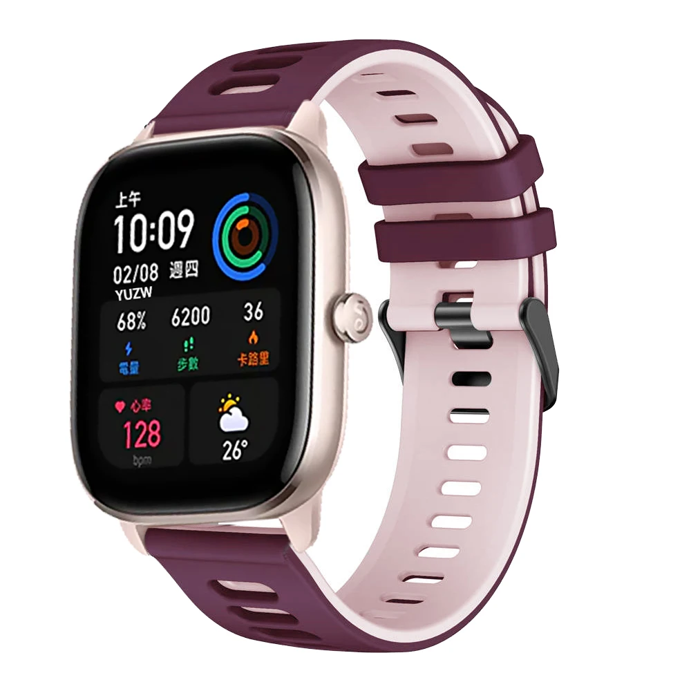 Ремешок для часов 20 мм 22 мм для Amazfit GTS 2/3/4 Mini ремешок GTR 2/3/4 42 мм силиконовый браслет-браслет для Amazfit Bip Band аксессуары