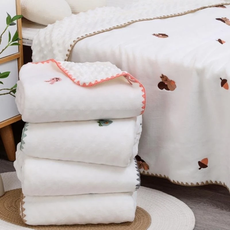 j15u-新生児用バスタオル-ベビードット裏地-エアコン受けブランケット