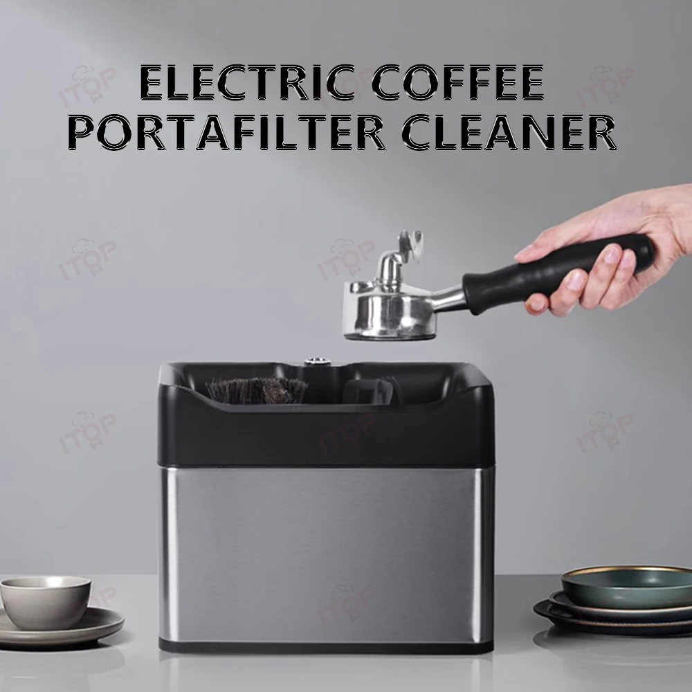 Household Coffee Filter Brush Machine Multiple Installation Modes Coffee Portafilter Cleaner Machine For Coffee Shop