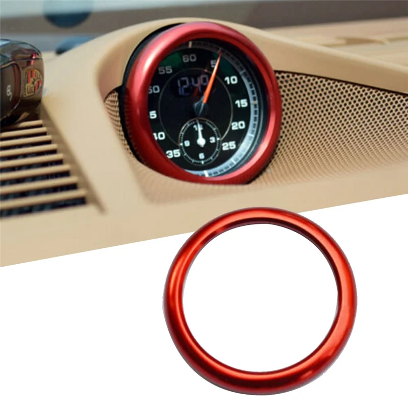 나침반 링 시계 스톱워치 트림 링, 포르쉐 파나메라 911 카이엔 마칸용 자동차 액세서리, 레드